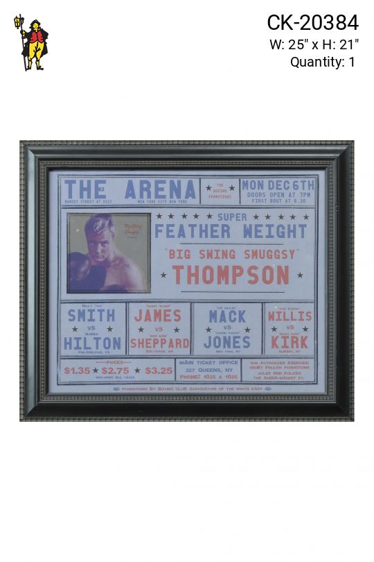 Framed Americana Boxing Advertisment