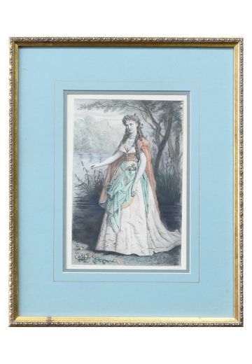 Framed Neoclassical Style Engraving