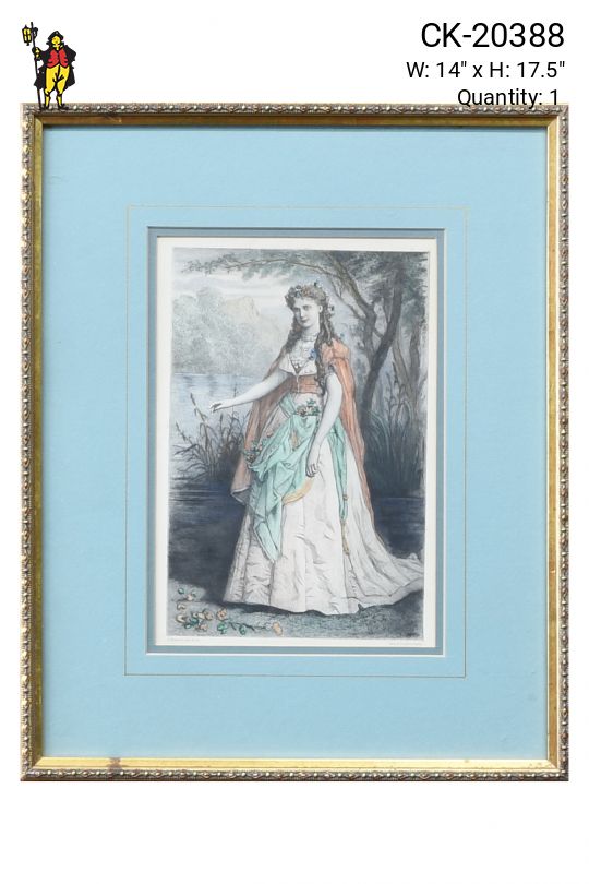 Framed Neoclassical Style Engraving