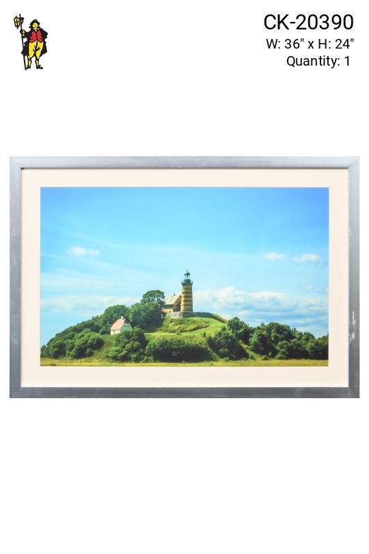 Framed Danish Lighthouse Photograph