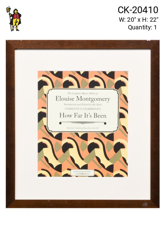 Framed Cleared Art Deco Style Book Cover
