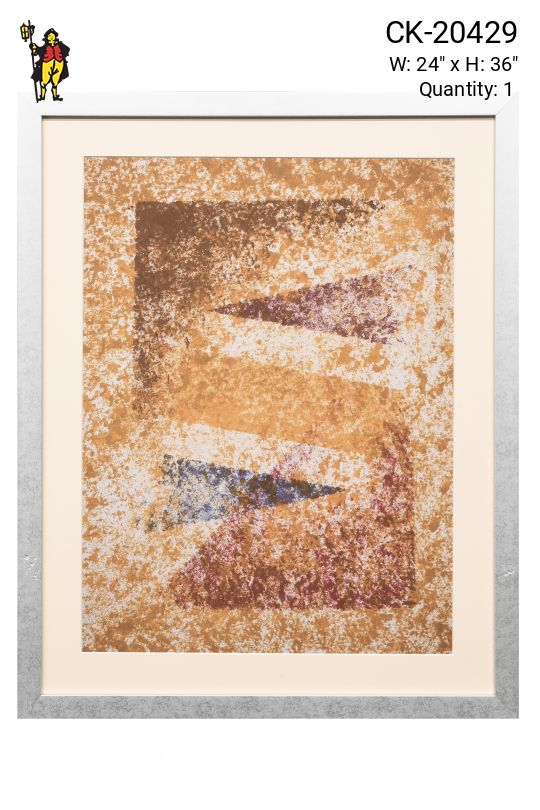 Framed Abstract Expressionist Painting