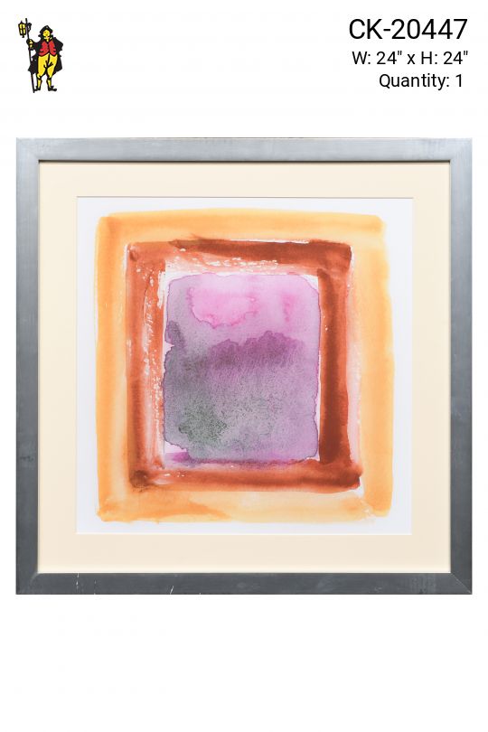 Framed Abstract Overlaying Color Blocks