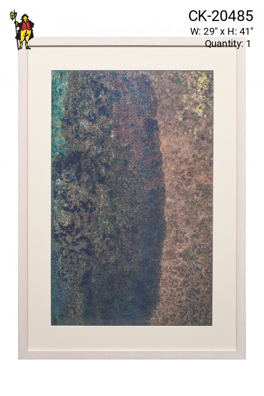 Framed Abstract Earth Tone Painting
