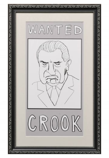 Framed 1960s Political Cartoon