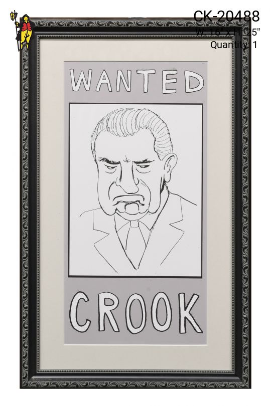 Framed 1960s Political Cartoon