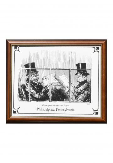 Framed Business Men Political Cartoon