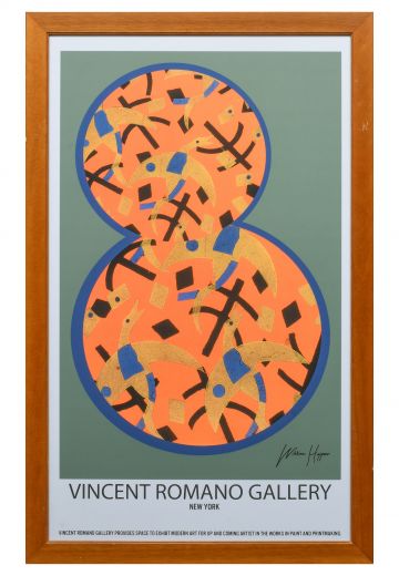 Wooden Framed Vincent Romano Gallery Signage