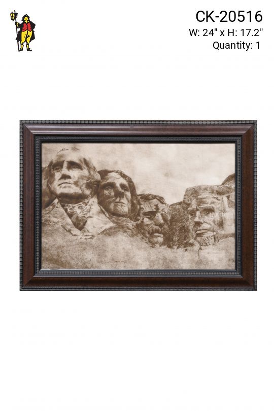 Framed Mount Rushmore Illustration