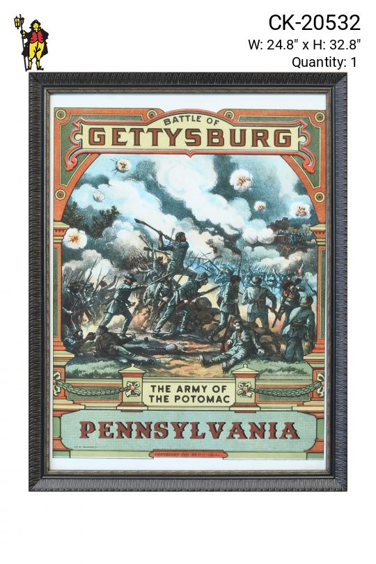 Framed Cleared Americana Civil War Poster