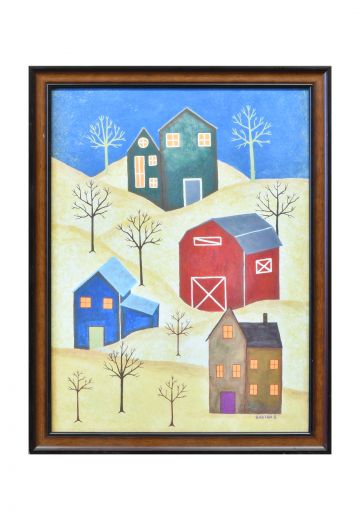 Framed Salt Box Painting