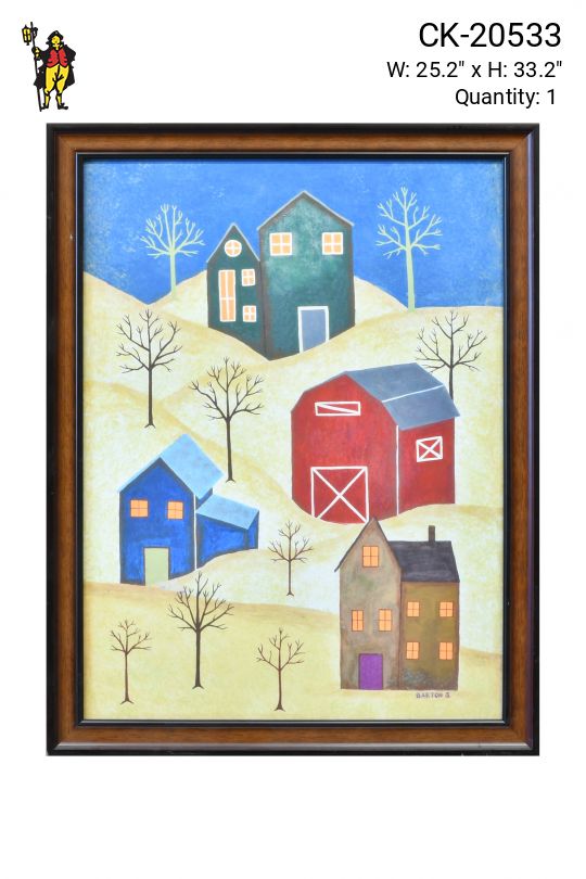 Framed Salt Box Painting