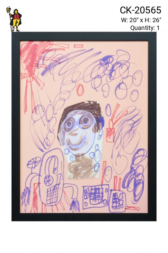Framed Kids Art Self Portrait - 1