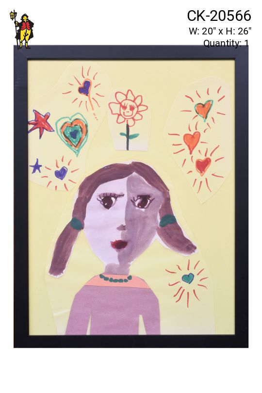 Framed Kids Art Self Portrait - 2