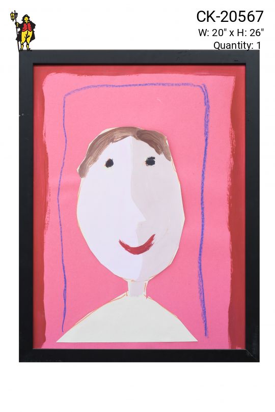 Framed Kids Art Self Portrait - 3