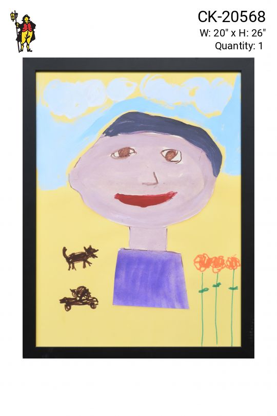 Framed Kids Art Self Portrait - 4