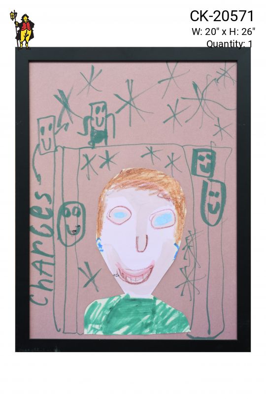 Framed Kids Art Self Portrait - 7