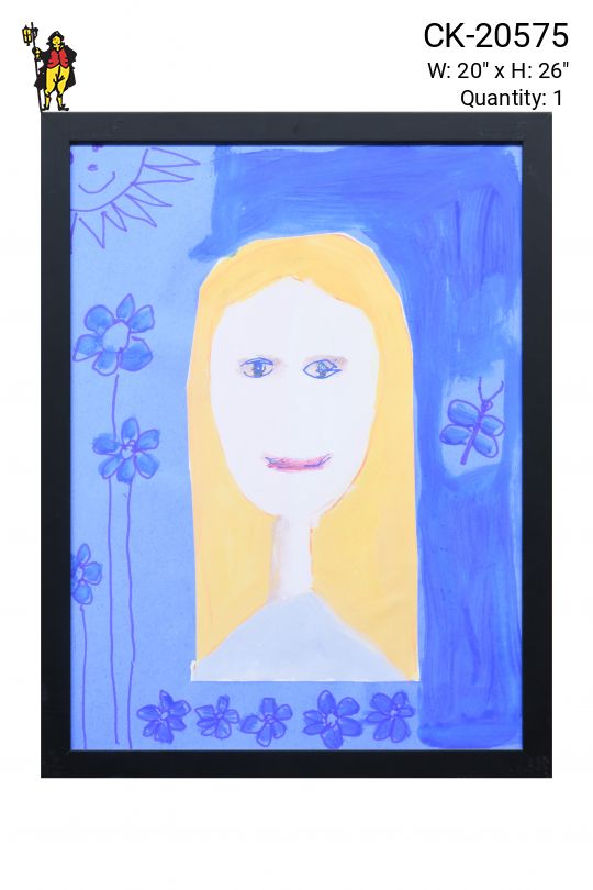 Framed Kids Art Self Portrait - 11