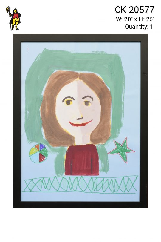 Framed Kids Art Self Portrait - 13