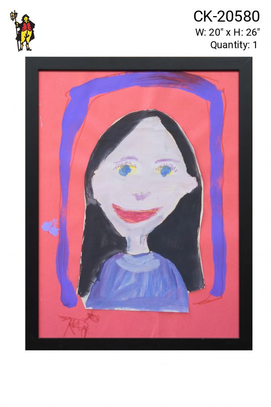 Framed Kids Art Self Portrait - 16