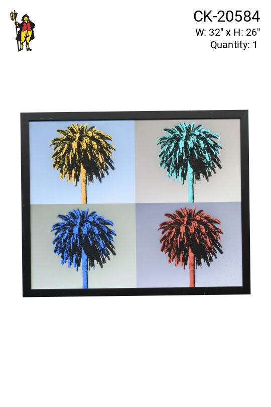 Framed Palm Tree Pop Art