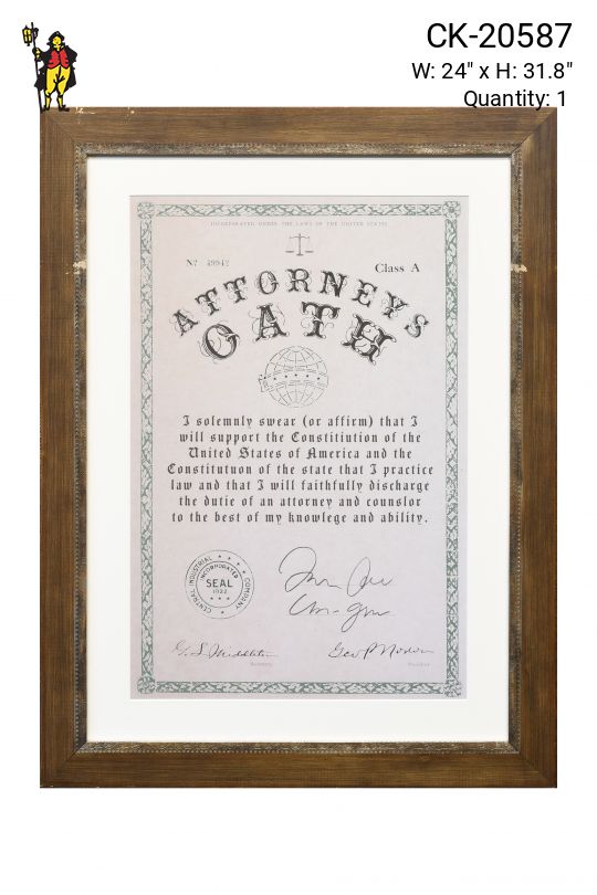 Framed Attorney Oath - 1