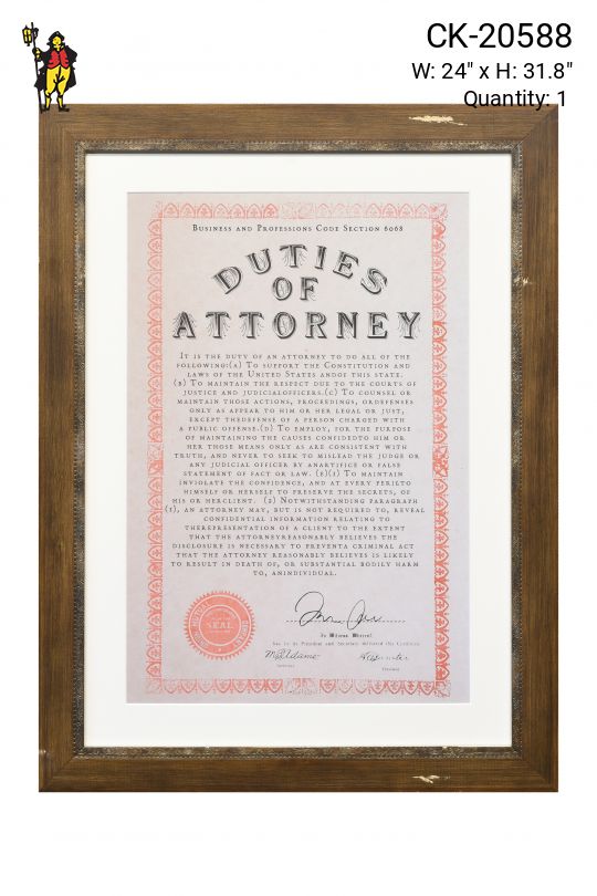 Framed Attorney Oath - 2