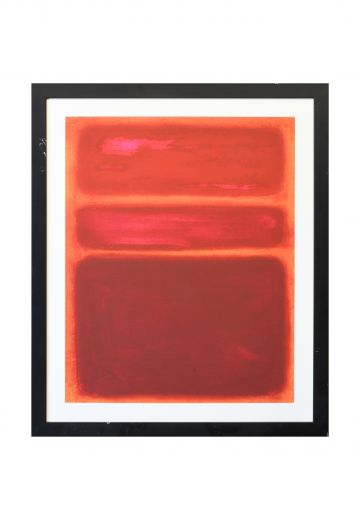 Mid Century Large Red Color Block Painting - 1