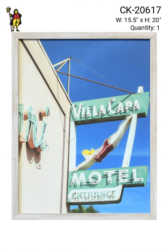 Framed Mid Century Motel Photograph