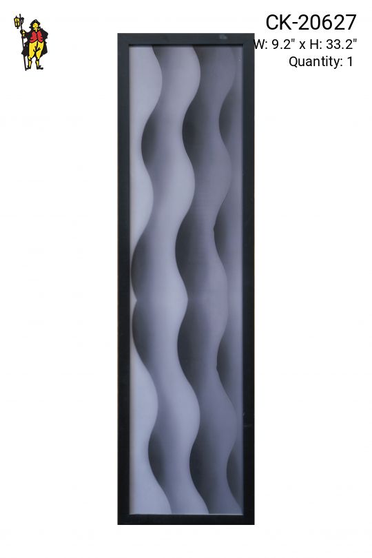 Framed Minimalist Black & White Waves Photograph