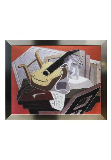 Framed Cubist Still Life Painting