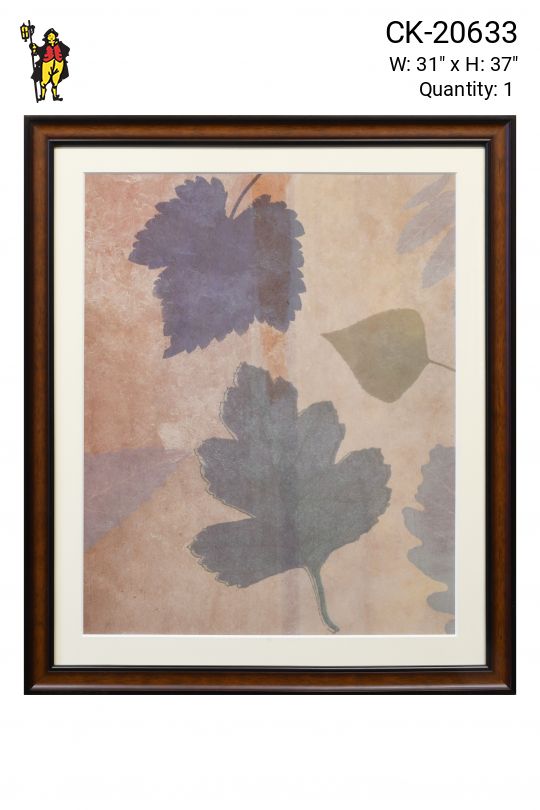 Framed Cleared Mixed Media Leaves Print - 1