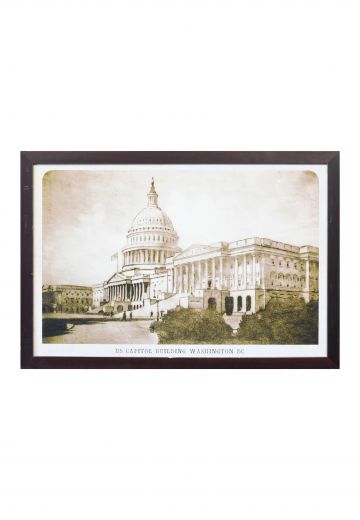Framed Lithograph Print of Capital Building