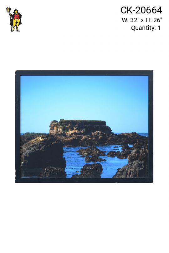 Framed Photograph of Costal Landscape