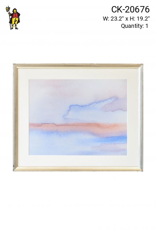 Framed Soft Abstract Watercolor - 2