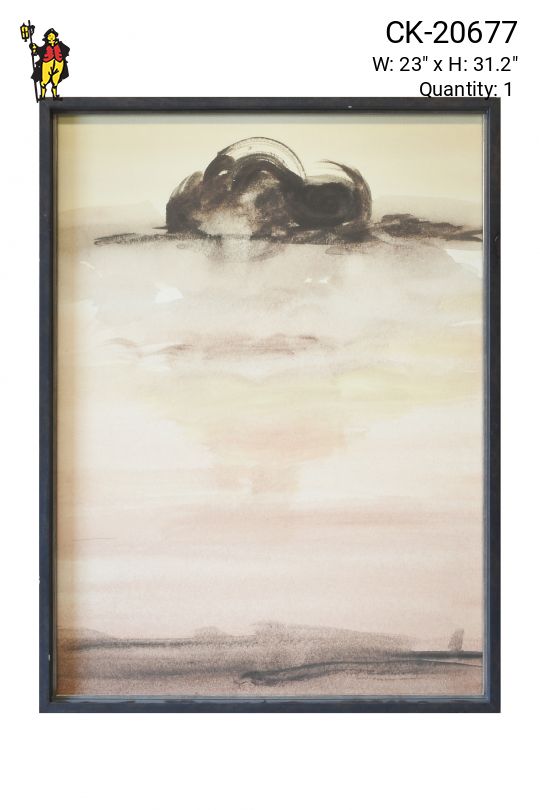 Framed Cleared Mid Century Abstract Landscape Painting - 2