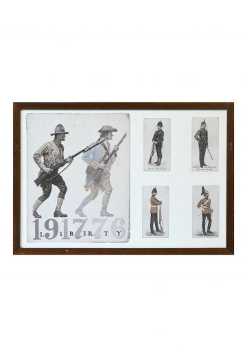 Framed Illustration of Military Figures