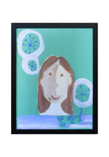 Framed Grade School Child Self Portrait - 1