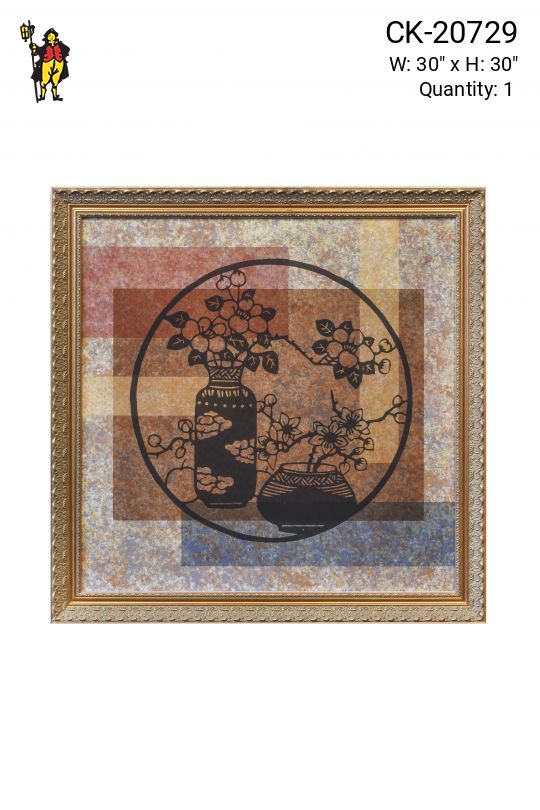Framed Cleared Mixed Media East Asian Motif Print - 1