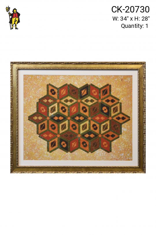 Framed Mixed Media East Asian Motif Print - 2