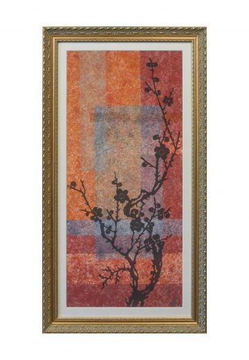 Framed Mixed Media East Asian Motif Print - 9