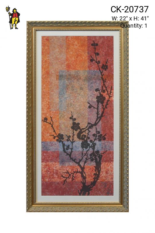 Framed Mixed Media East Asian Motif Print - 9