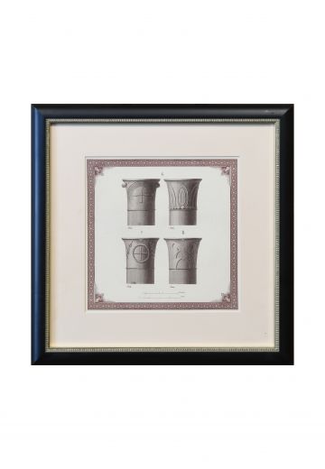 Framed Architectural Corinthian Columns Illustration - 2