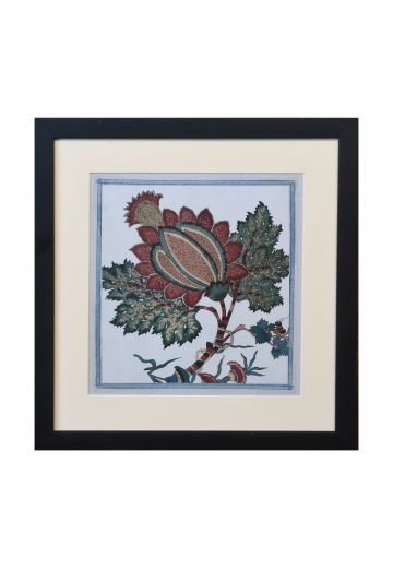 Framed Floral Block Print Motif - 1