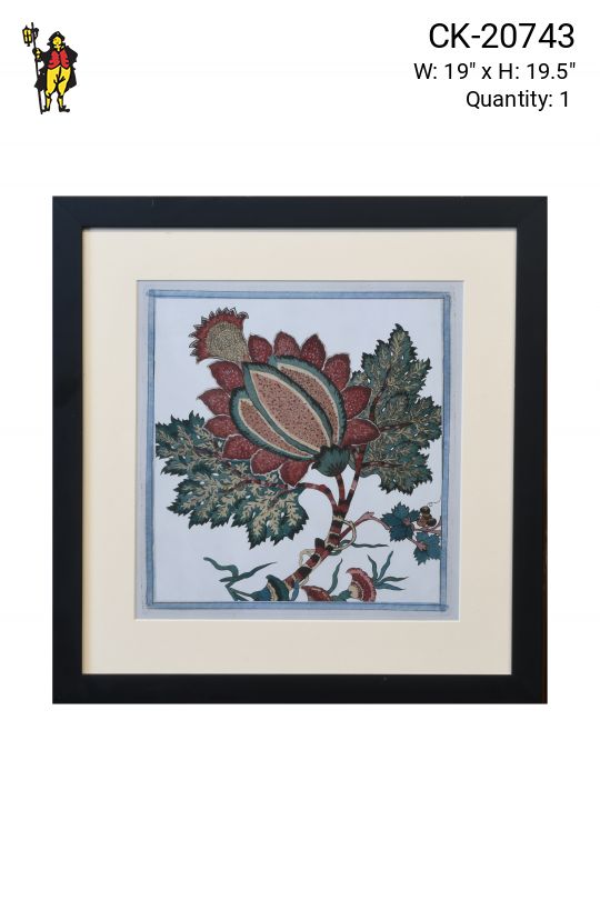 Framed Floral Block Print Motif - 1