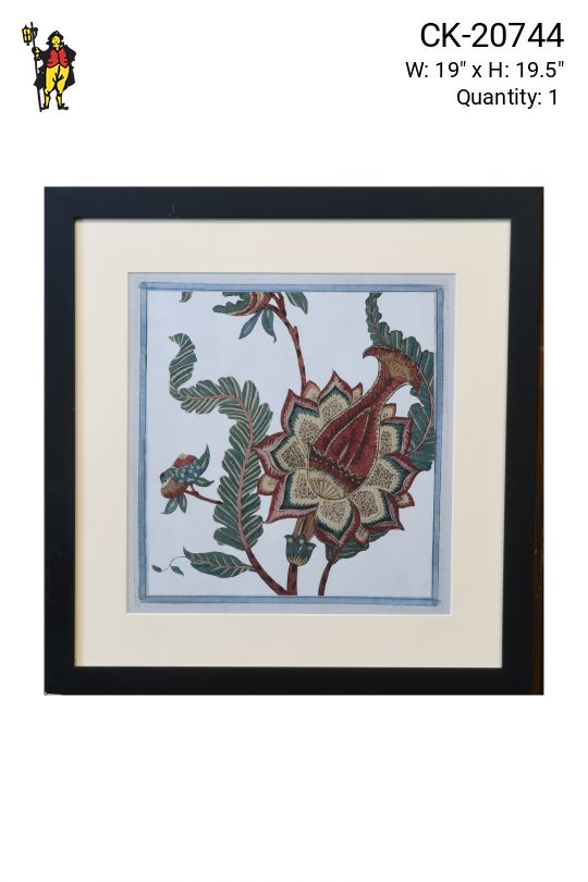 Framed Floral Block Print Motif - 2