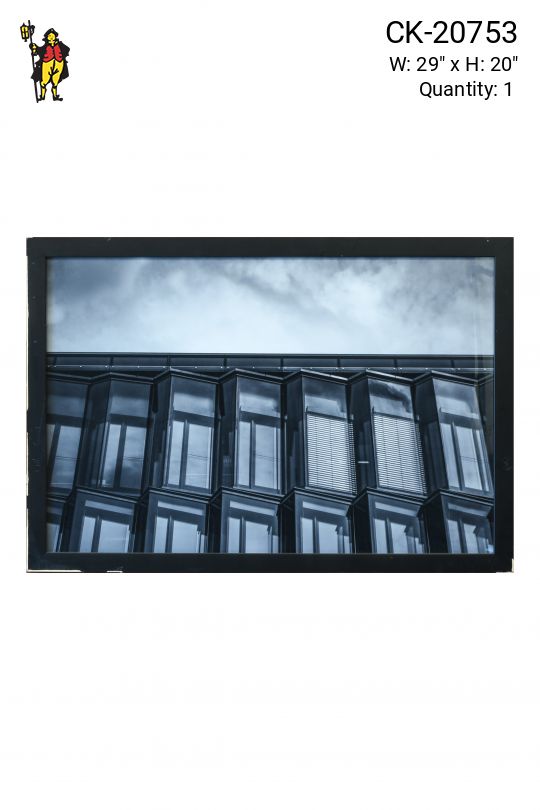 Framed Minimalist Reflective Glass Panels Photograph