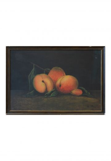Framed Still Life Painting of Peaches