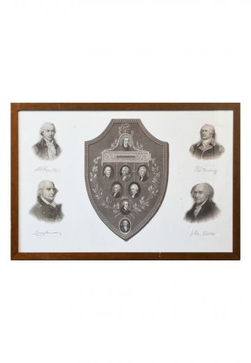 Framed Neoclassical Lithograph Print