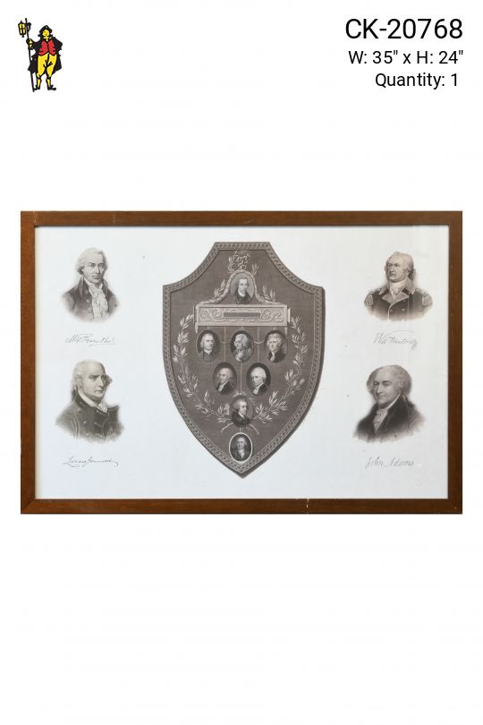 Framed Neoclassical Lithograph Print